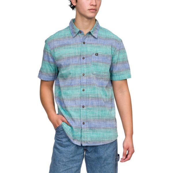 Junk Food Mens Striped Woven Button-Down Shirt - Image 2