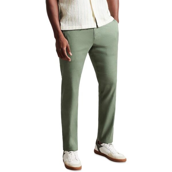 Ted Baker Mens Smocked Linen Trouser Pants - Image 2