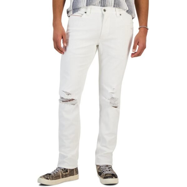 Sun + Stone Mens Denim Distressed Slim Jeans