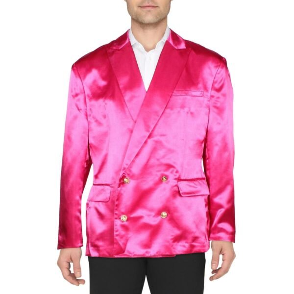 And Now This Mens Satin Suit Separate Double-Breasted Blazer - Image 2